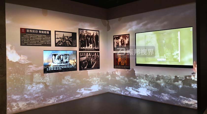 二折幕投影形式 歷史館二折幕內(nèi)容展示