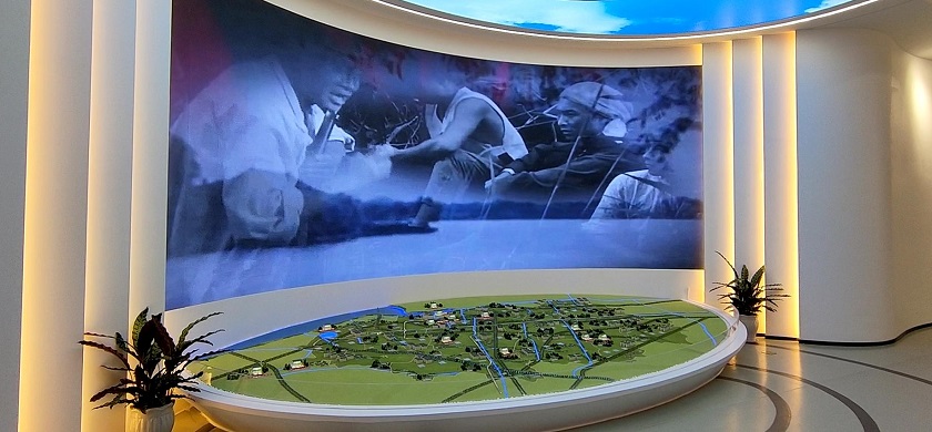 弧幕投影 弧幕投影+多媒體沙盤展示效果圖