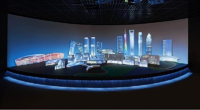 弧幕投影 弧幕投影與多媒體技術(shù)結(jié)合的展示效果