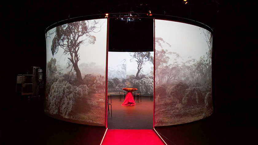 紗幕投影展項(xiàng) 博物館中的紗幕投影展項(xiàng)效果圖