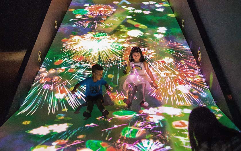 地面互動投影 兒童主題樂園中的地面互動投影