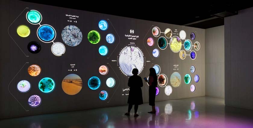 墻面投影 科普教育館中的墻面投影展示效果