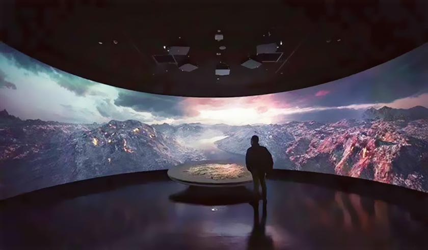 弧幕影院 地震科普館中的弧幕影院