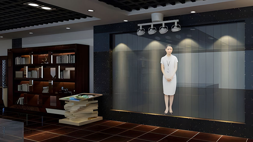 虛擬講解員 科技展廳中的背投虛擬講解員