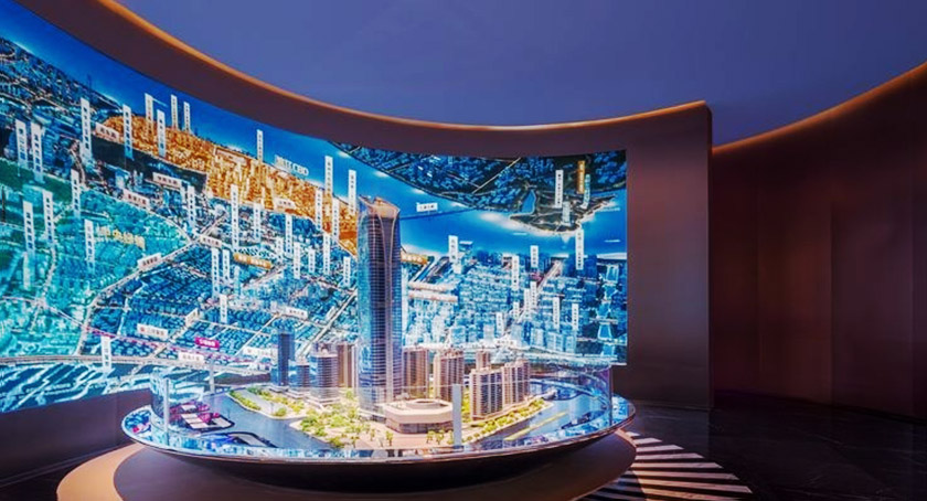 虛擬沙盤 智慧城市規(guī)劃館中的虛擬沙盤