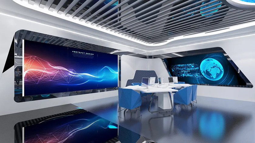 科技展廳中的大屏互動(dòng) 科技展廳中的大屏互動(dòng)