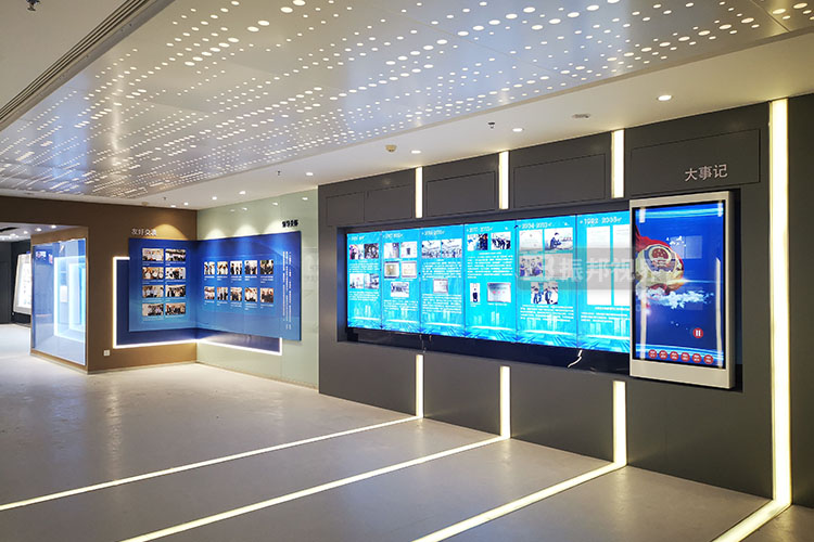 紅色主題展館滑軌屏