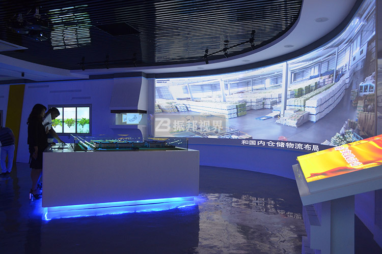 企業(yè)展廳弧幕沙盤