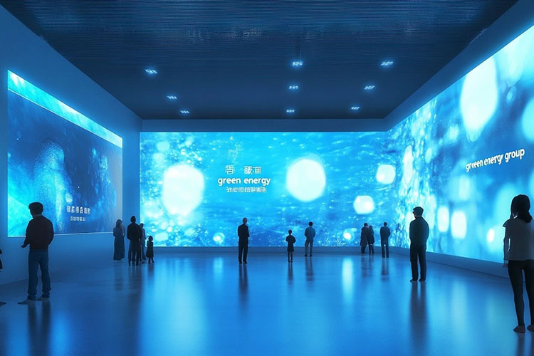 數(shù)字展廳折幕投影