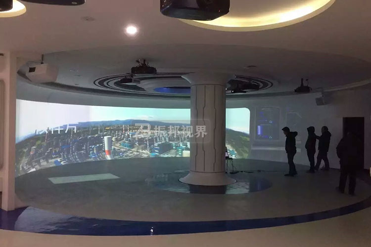 企業(yè)多媒體展館弧幕投影
