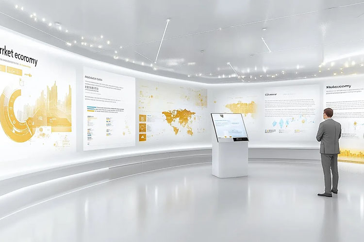 企業(yè)展廳多媒體互動(dòng)