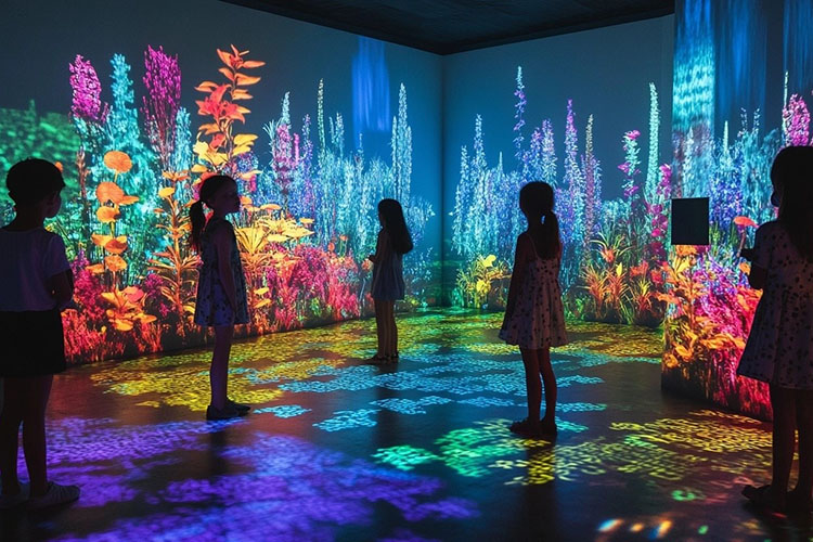 景區(qū)墻面互動(dòng)投影效果圖