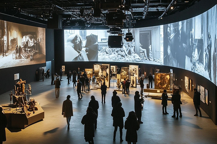 博物館弧幕投影