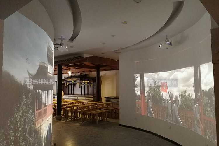 博物館墻面投影長(zhǎng)廊